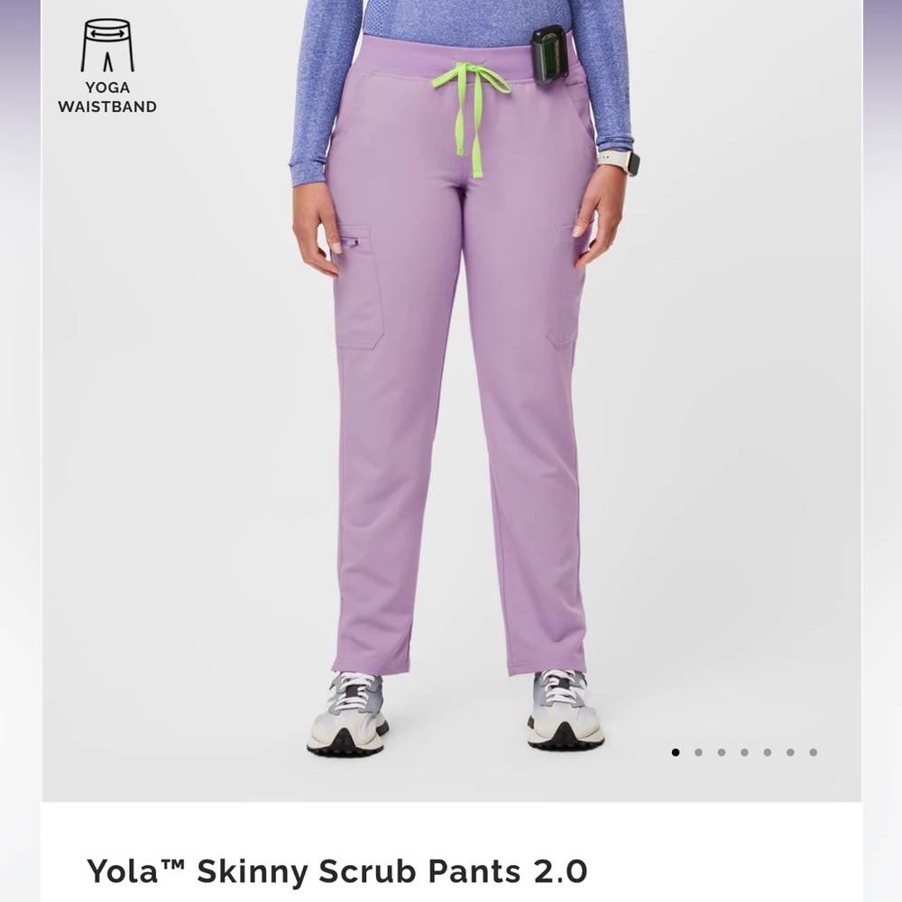 Figs Yola Skinny Scrub Pants 2.0 in Lavender Dew Size XXS